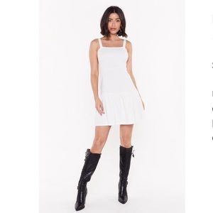 NASTY GAL Simple White Dress BRAND NEW